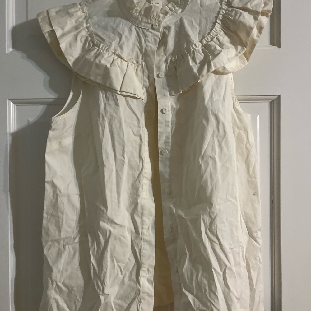 H&M Women's Ruffled White Top - Picture 4 of 5